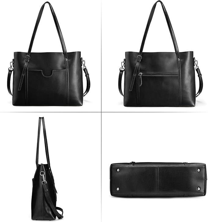 Ray's Large Capacity Cowhide Leather Shoulder Bag Purses Luxury Handbags for Women