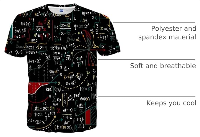 RAYS T-SHIRTSRAY'S Mens Women Shirts 3D Printed T-Shirt Unisex Casual | Creative Print Crewneck Graphics
