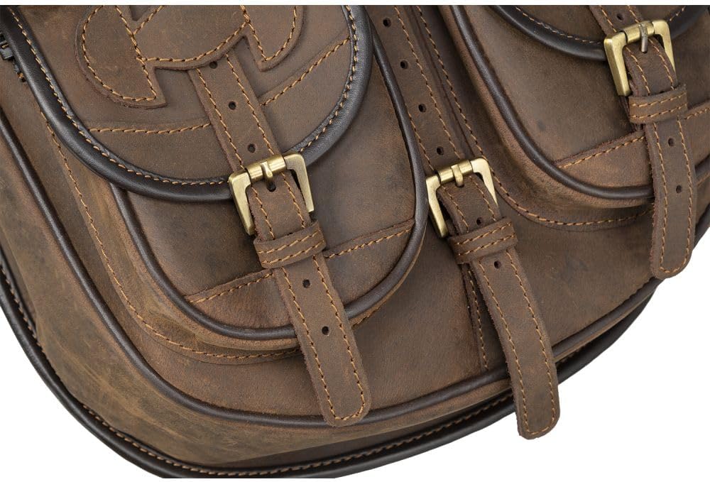 RAY'S-1 Canvas Trail Bag with Leather Accents for Western riding.