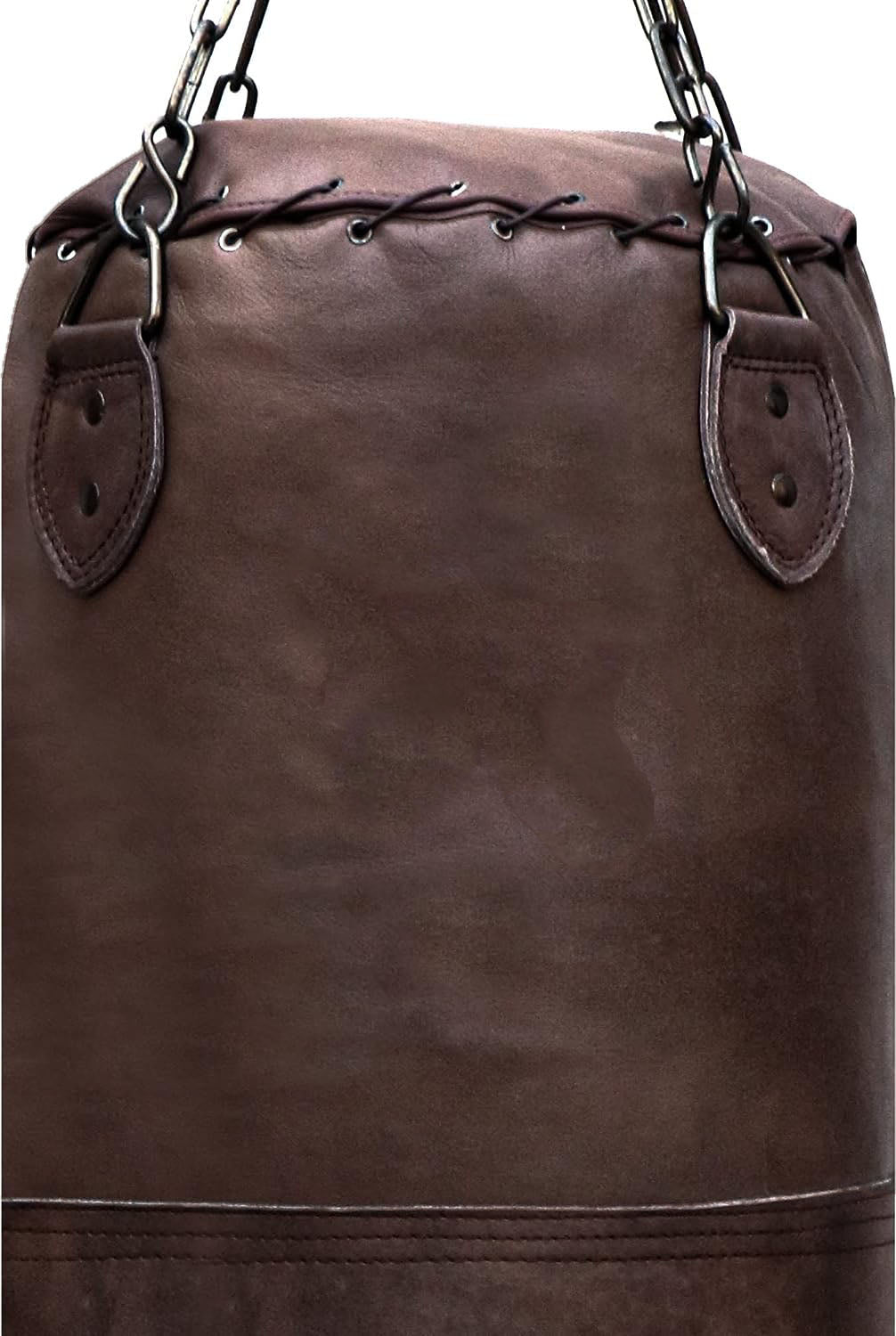RAY'S Dark Brown Punching Bag with Boxing Gloves, 5 Feet Heavy Bag with 12 OZ Gloves, Leather Set with Chain