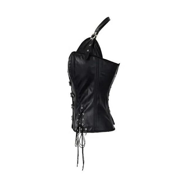 RAY'S Corsets for Women Faux Leather Corset Top Steampunk Corsets Zipper Bustier Pirate Costume