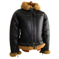 Ray's Leather Bomber Jackets For Men Real Sheepskin B3 Aviator Leather Jacket With Thick Shearling Sheepskin