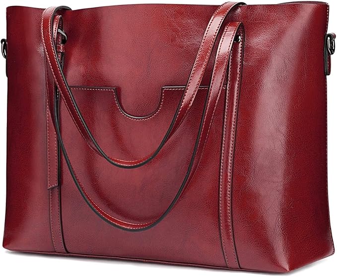 Ray's Large Capacity Cowhide Leather Shoulder Bag Purses Luxury Handbags for Women