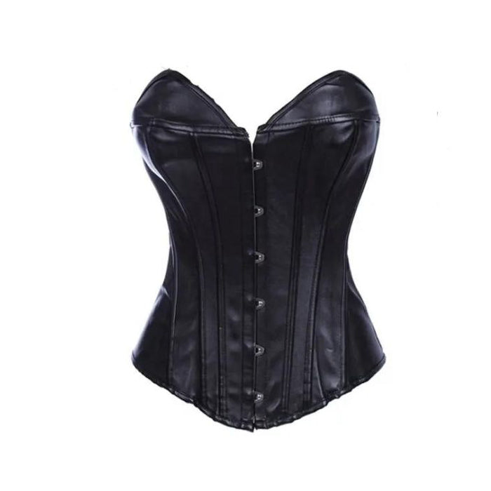 RAY'S Corsets for Women Faux Leather Corset Top Steampunk Corsets Zipper Bustier Pirate Costume