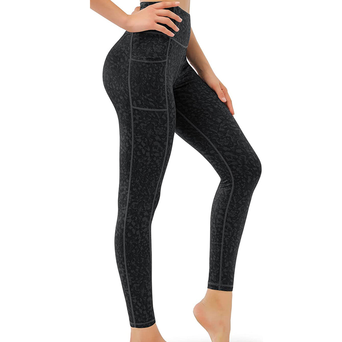 RAY'S Women's Leggings 7/8 with Pockets Sports Leggings High Waist Tummy Control Yoga Pants Training Pants Sweatpants