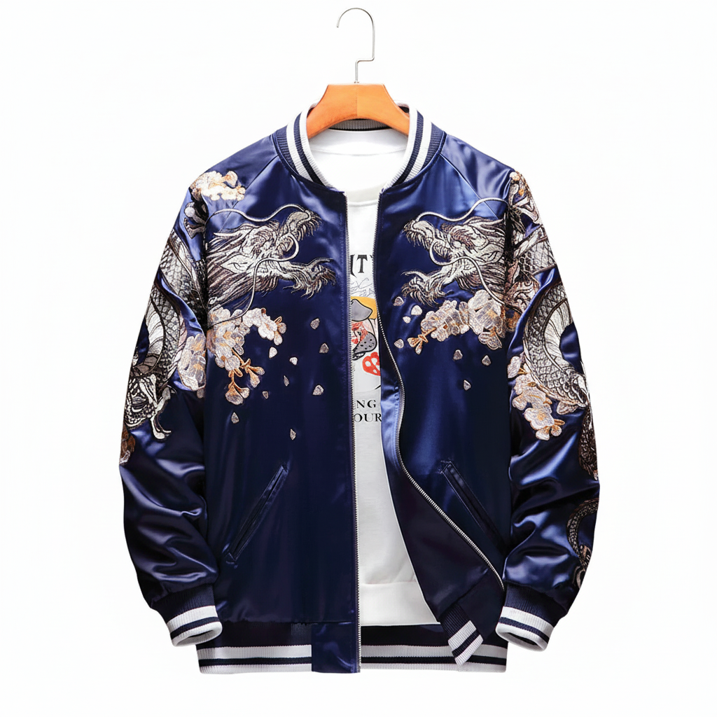 RAY'S Double Dragon AND Phoenix Sukajan Souvenir Jacket ADULT SIZE