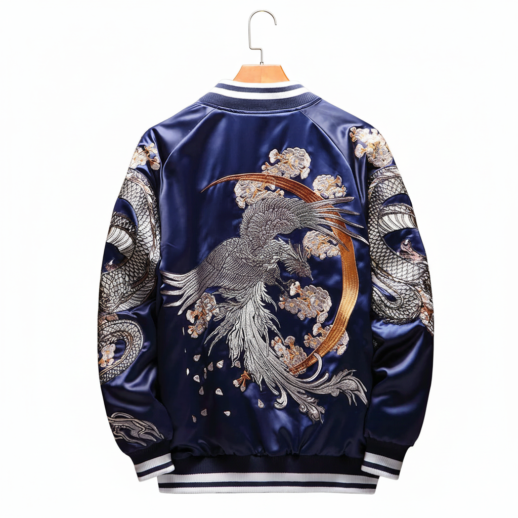 RAY'S Double Dragon AND Phoenix Sukajan Souvenir Jacket ADULT SIZE
