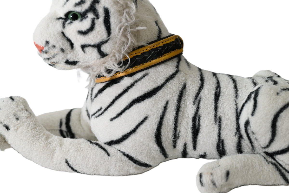 Braided Leather Dog Collar with Metal Hardware, Genuine Leather with Decorative Braided Detail&nbsp;