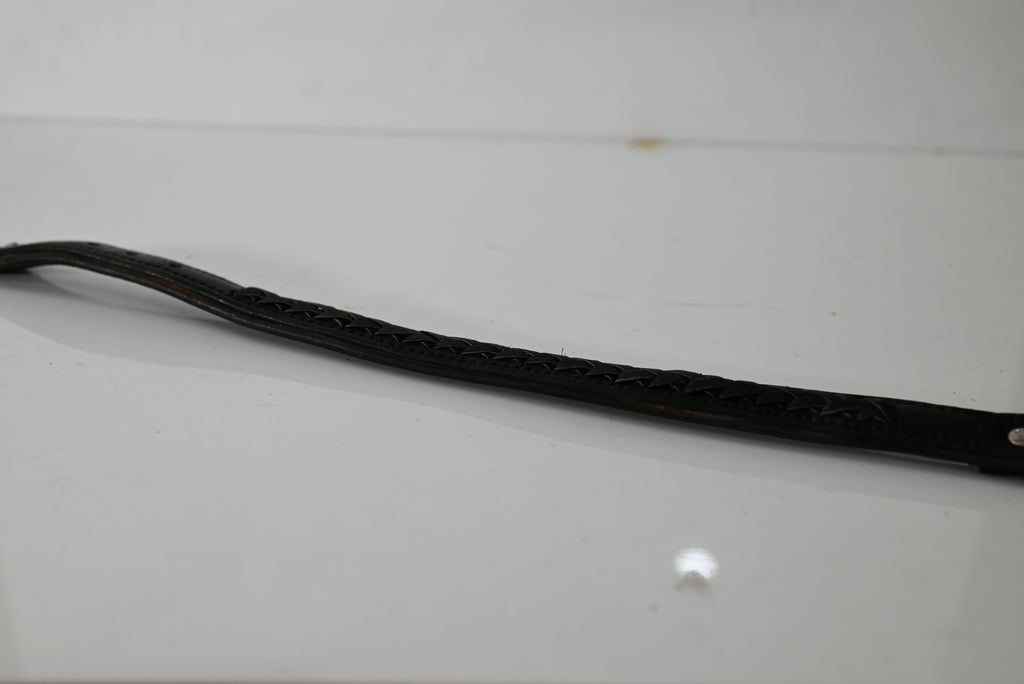 Braided Leather Dog Collar with Metal Hardware, Genuine Leather with Decorative Braided Detail&nbsp;