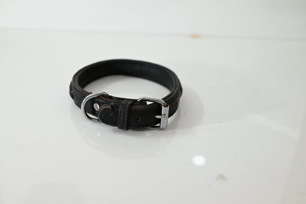 Braided Leather Dog Collar with Metal Hardware, Genuine Leather with Decorative Braided Detail&nbsp;