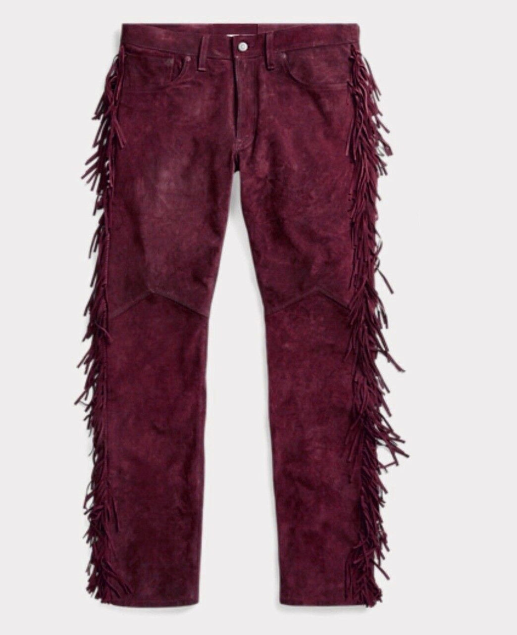 Western Suede Leather Fringe Suits Shirt &amp; Pant