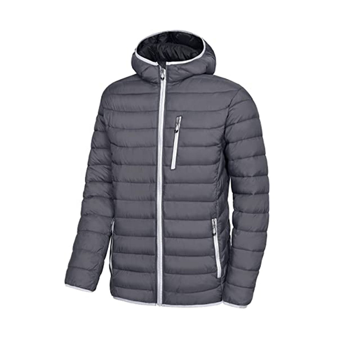 RAY'S Unisex Hooded Puffer Jacket,Quilted Lightweight Winter Coat with Zip Front Closure