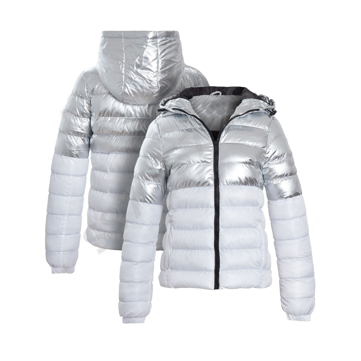 RAY'S Unisex Hooded Puffer Jacket,Quilted Lightweight Winter Coat with Zip Front Closure