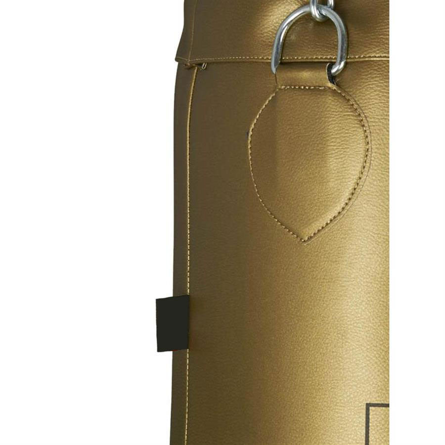 Artificial Leather Punching Bag, Gold, Heavy Bag with Hanging Chain for Boxing Training