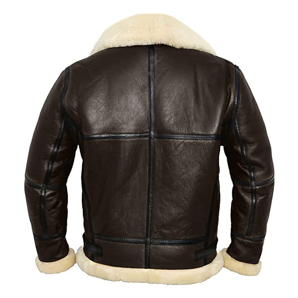 RAY'S WESTERN Leather Jacket Men Shearling Sheepskin