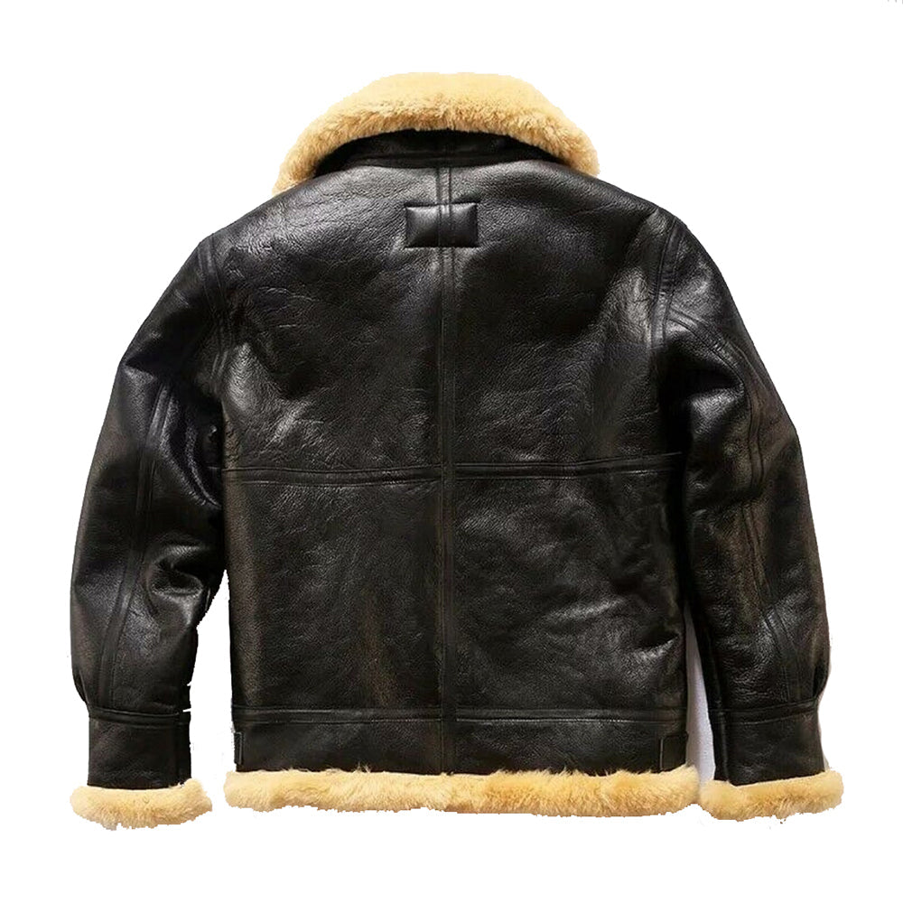 RAY'S WESTERN Leather Jacket Men Shearling Sheepskin