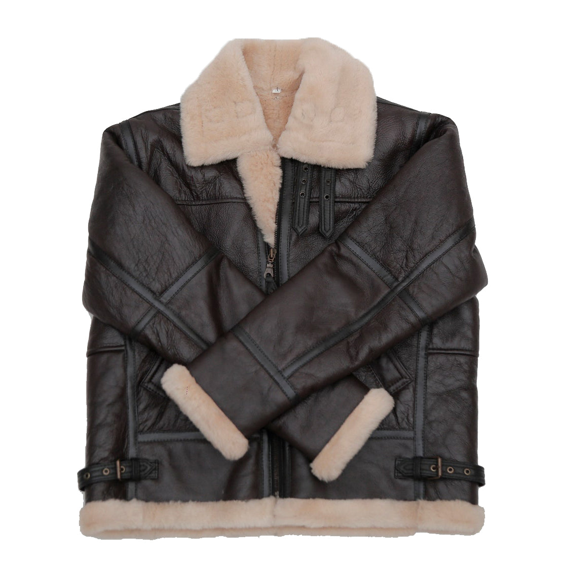 RAY'S WESTERN Leather Jacket Men Shearling Sheepskin