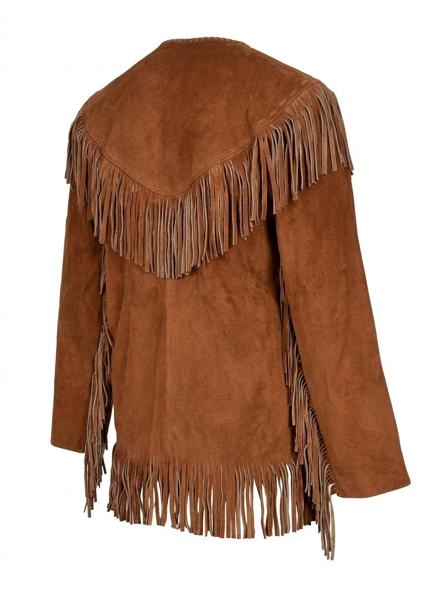 Western Suede Leather Fringe Suits Shirt &amp; Pant
