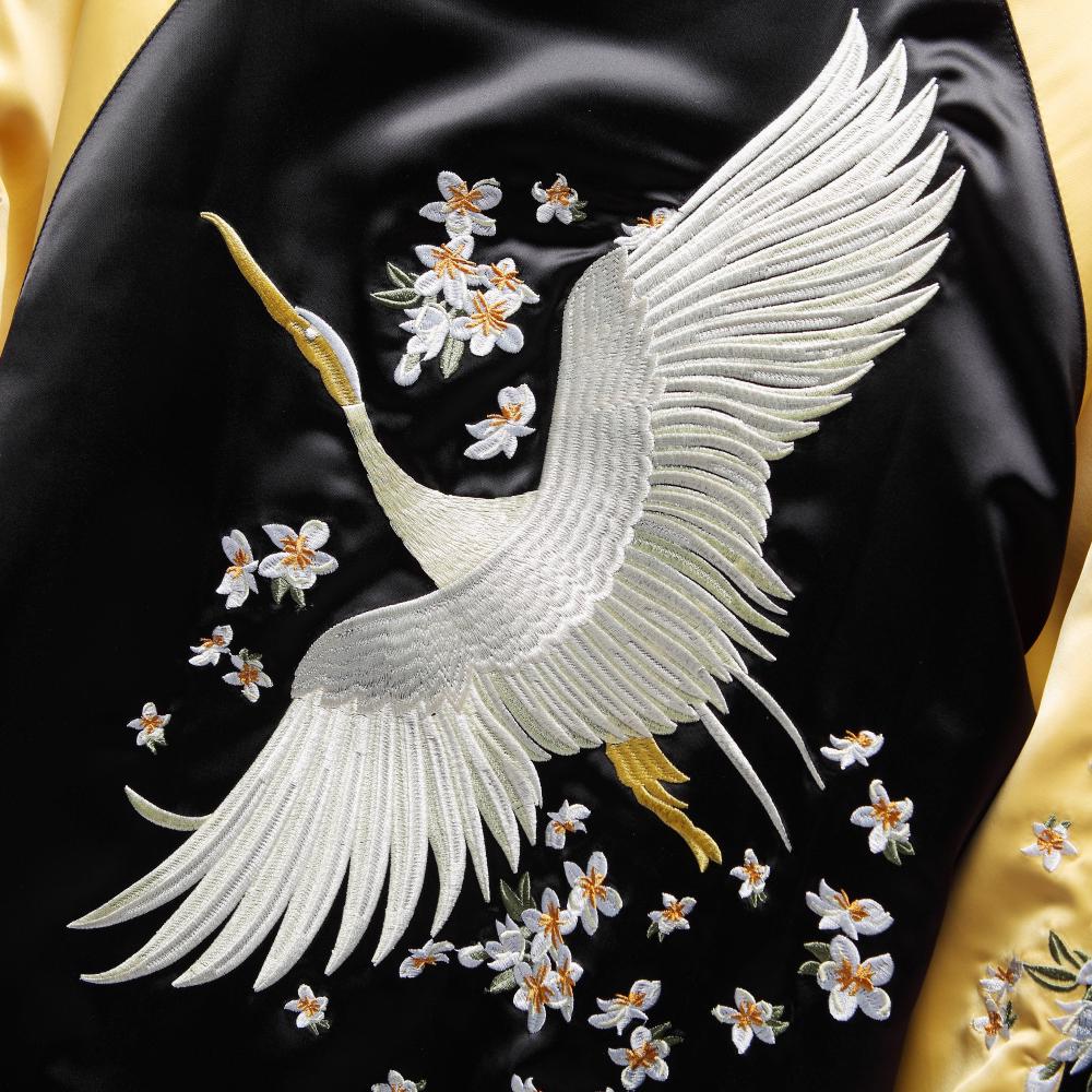 RAY'S Flowers and Crane Sukajan Souvenir Jacket ADULT SIZE