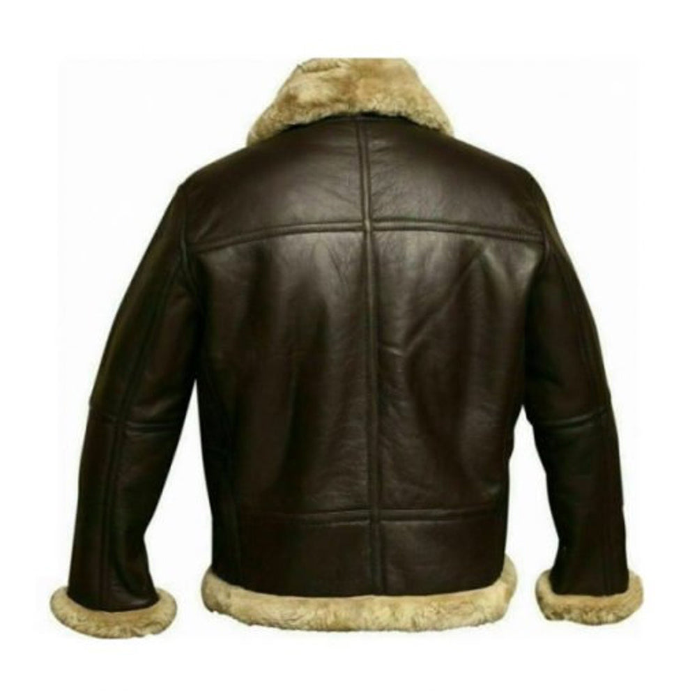 RAY'S WESTERN Leather Jacket Men Shearling Sheepskin