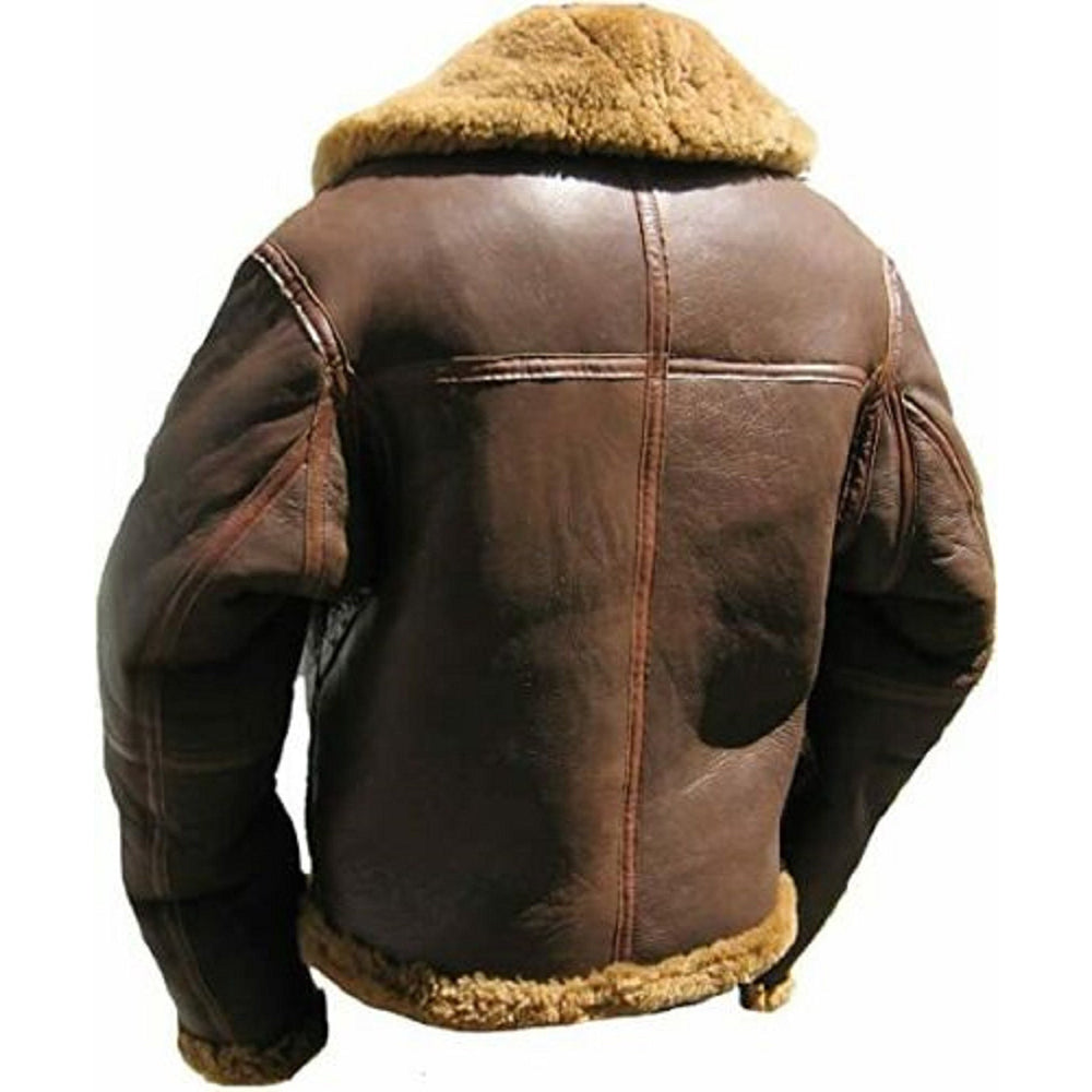 RAY'S WESTERN Leather Jacket Men Shearling Sheepskin
